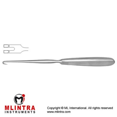 Volkmann Retractor 2 Blunt Prongs - Hollow Handle Stainless Steel, 21.5 cm - 8 1/2"